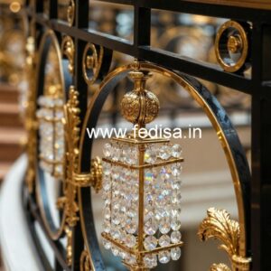 Modern Royal Brass Crystal Railings CR-4009