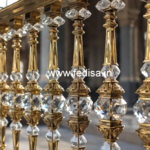 Brass Crystal Staircase with LED Lights CR-4010