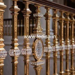 Decorative Crystal Brass Railings CR-4011