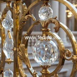 Brass Crystal Railings for Luxury Apartments CR-4014