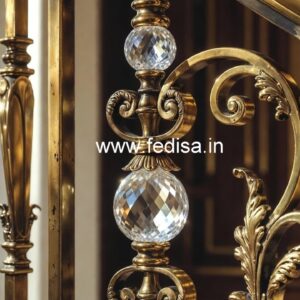 Brass Crystal Railings for Villas CR-4024