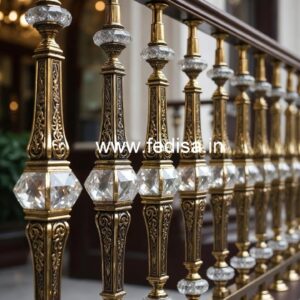 Premium Decorative Brass Crystal Railings CR-4026